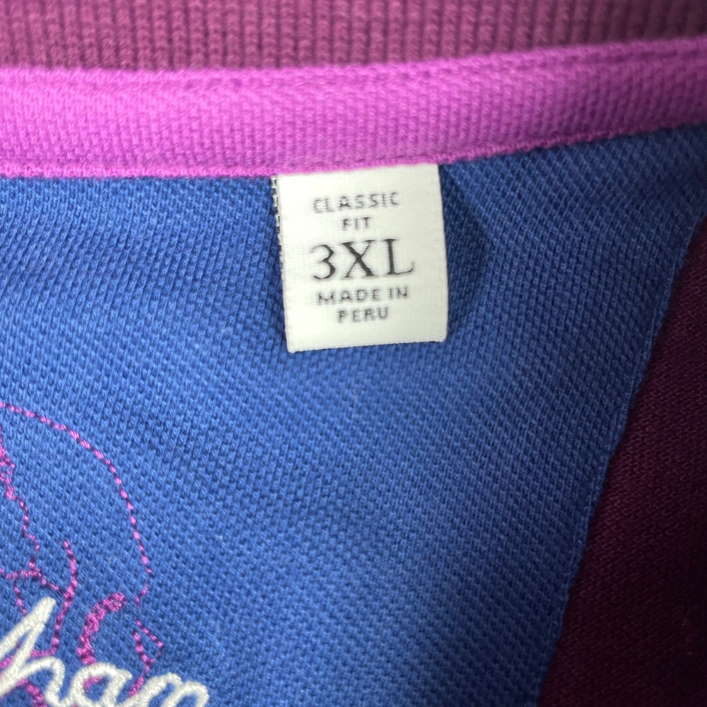 Robert Graham Polo Shirt Mens 3XL Purple Classic Fit Short Sleeve Designer - Picture 5 of 10